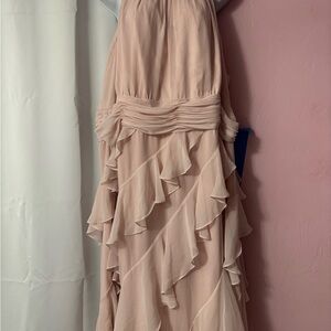 Eliza J Blush Ruffled Maxi Dress